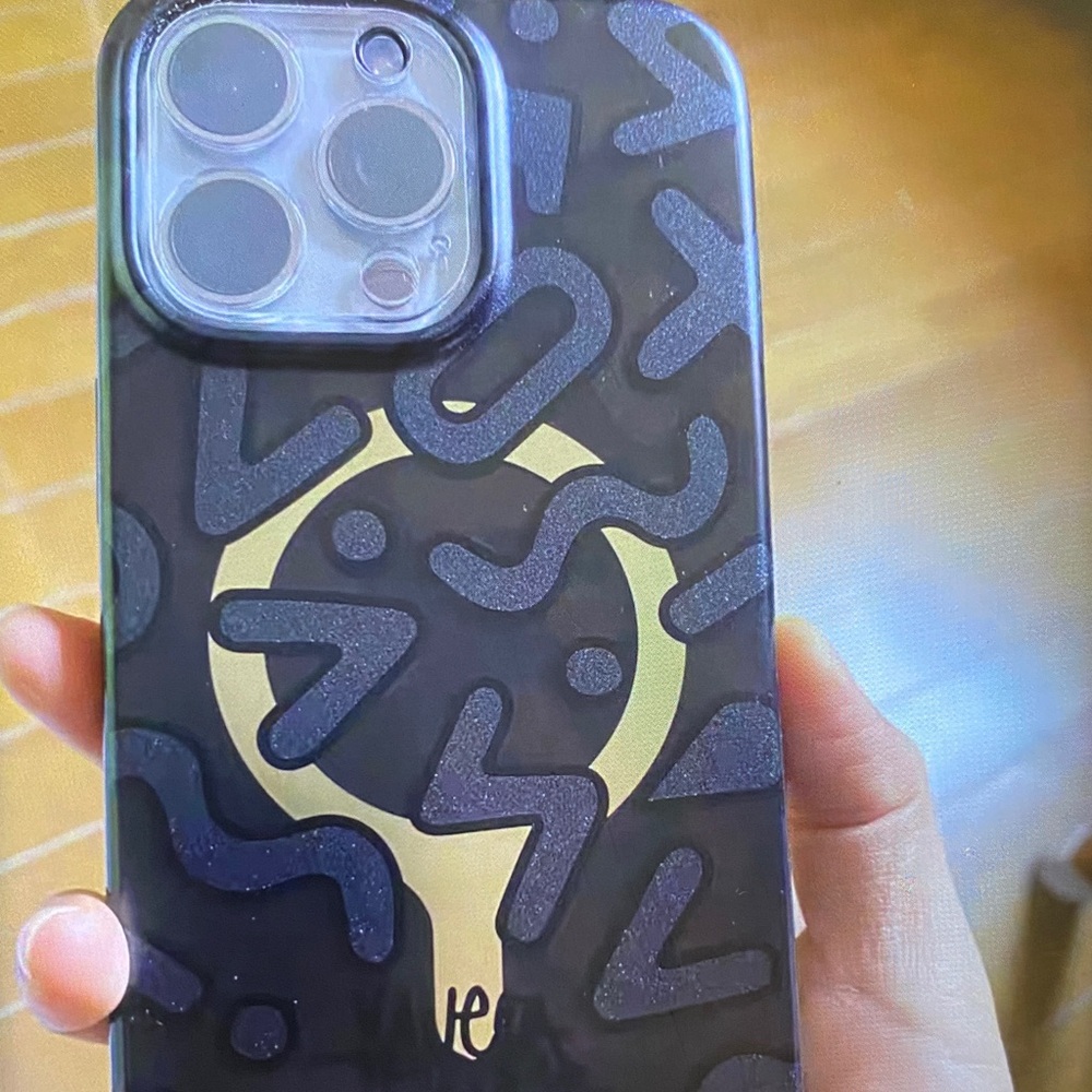 Black and Gold Patterned Phone Case